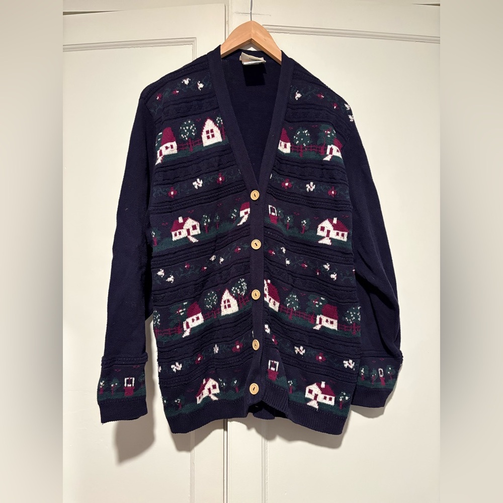 Vintage Northern Reflections Cotton Button Down Cottage Core Cardigan